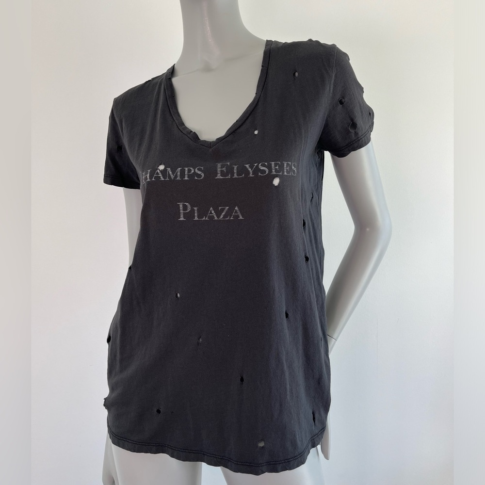 ZOE KARSSEN| CHAMPS ELYSEES DISTRESSED T SHIRT